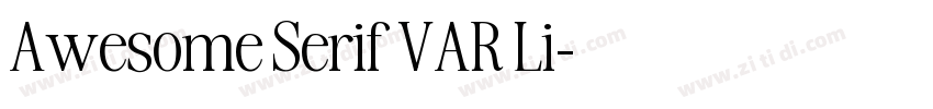 Awesome Serif VAR Li字体转换